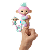 Fingerlings Baby Monkey & Mini BFFs - Ashley & Chance (Pink-Turquoise) - Interactive Baby Collectible Pet - By WowWee