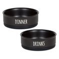 thumbnail image 1 of Pet Bowls de cerámica Bone Dry, aptos para lavavajillas y microondas, negros, 1 of 3