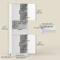 thumbnail image 3 of HOMCOM Pantry Cabinet with Small Open Counter, Buffet with Hutch, White, 3 of 10