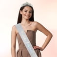 thumbnail image 2 of Unique Bargains 1 Set Birthday Tiara Crown Silver Tone Birthday Party Queen Tiara Headbands for Girl Women, 2 of 8