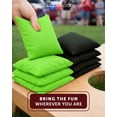 thumbnail image 3 of Play Platoon Weather Resistant Cornhole Bags - Set of 8 Regulation Corn Hole - Lime Green & Black - Durable Duck Cloth Corn Hole for Tossing Game, Includes Tote Bag, 3 of 7