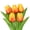 Orange, variant on Ludlz Fake Tulips Real Touch Artificial Flowers 5Pcs Flower Arrangement Bouquet for Home Office Wedding Decoration Nice-looking Attractive Charming Bouquets for Home