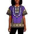 thumbnail image 6 of CONZONE Men's African T-Shirts Short Sleeve T Shirts for Men Casual Crew Neck Traditional Graphic Lightweight Tees Soft Cozy Athletic Tops, 6 of 7