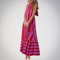 thumbnail image 2 of Vestido de Verano Informal Impreso Cuello Redondo sin Mangas Cuello Colgante Del Hombro Vestido de Playa Poliéster, Moda de las Señoras, 2 of 9