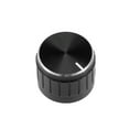 thumbnail image 3 of 2Pcs 21x17mm Aluminium Alloy Potentiometer Rotary Knob for 6mm Hole Black, 3 of 4