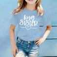 thumbnail image 2 of Likimi Toddler Child Girls Tshirts Crew Neck Short Sleeve Letter Print Soft Tee Light Blue Size 2-3 Years, 2 of 4