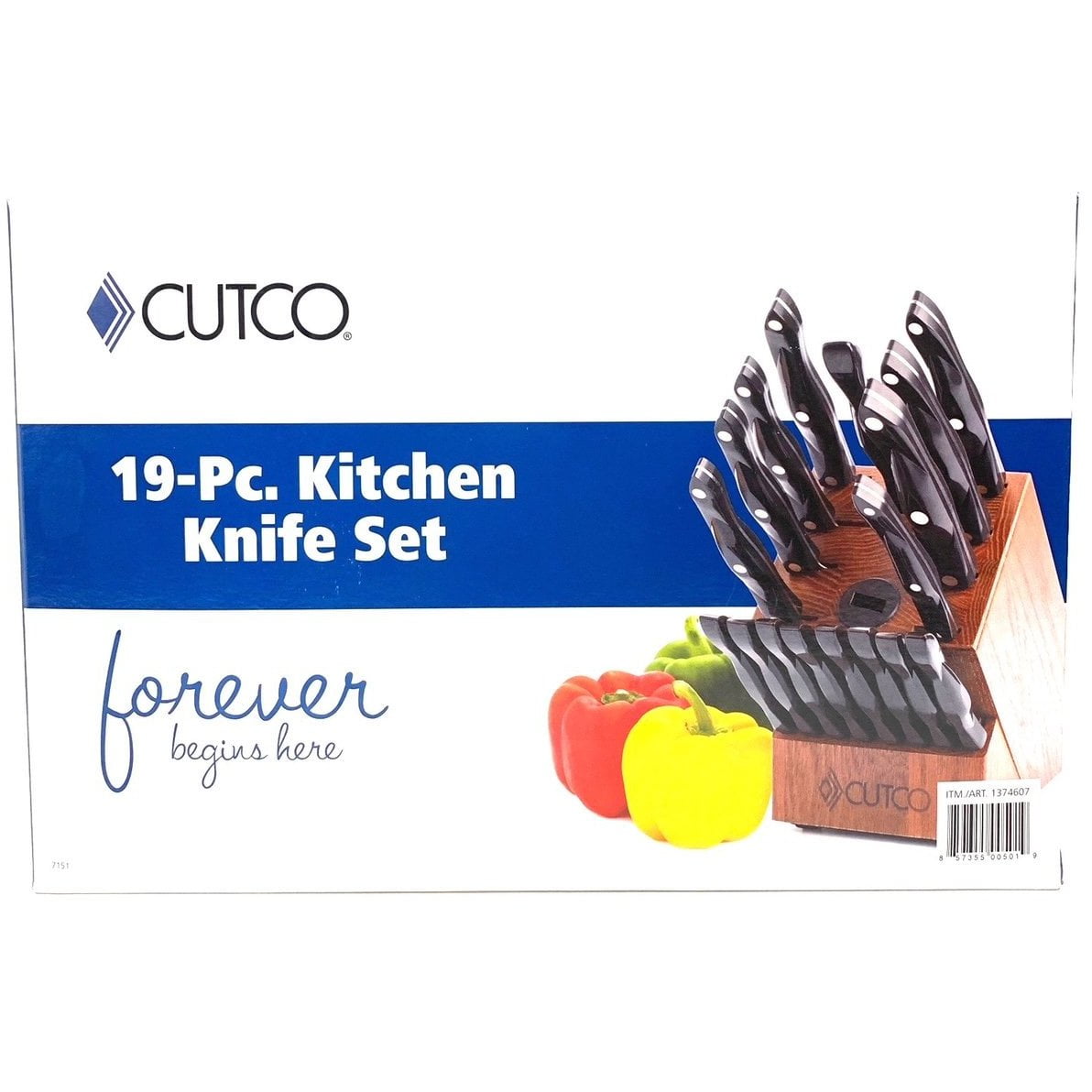  Cutco 21 Piece Kitchen Knife Set with Cherry Finish