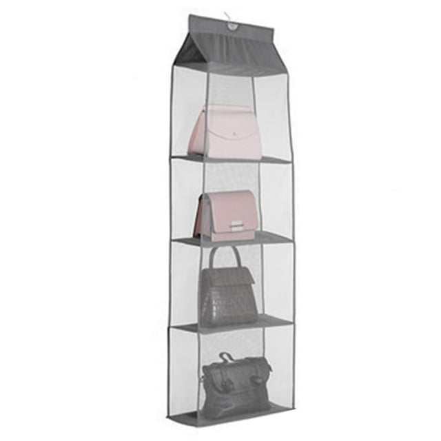 2/3/4 Grids Pockets Hanging Bag Transparent Protective Bag Cover for Preventing Bag Abrasion - Beige