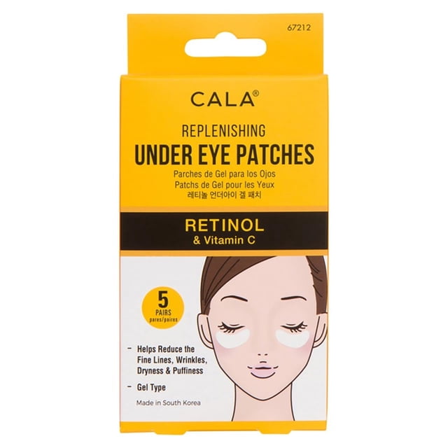 Parches para el contorno de ojos Cala con retinol y vitamina C, 5 pares