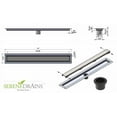 thumbnail image 6 of Invisible Slim Design Linear Shower Drain with 2 Inch ABS Shower Drain Base and Hair Trap, SereneDrains Complete Linear Drain Installation Kit, 6 of 14
