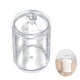 thumbnail image 5 of EeaseMX Dispensador de bolas de algodón e hisopos transparentes, 2 unidades, acrílico, redondo, soporte para discos de algodón, tarro para hisopos, organizador de maquillaje, 5 of 7