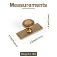 thumbnail image 6 of Goo-Ki 12 Pack Antique Brass Cabinet Knobs with Backplate for Drawer Cupboard, Single Hole/Screw Vintage Bronze Knob Pulls Handle Zinc Alloy Hardware (G017), 6 of 7