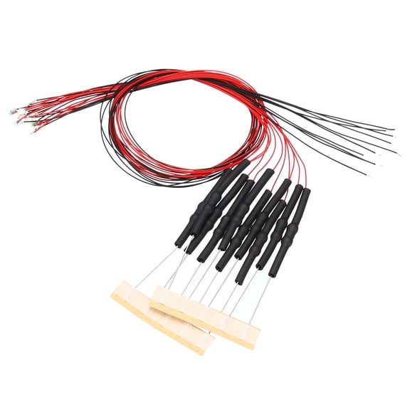 Uxcell 12-18V 0805 Pre Wired LED, 20Pcs 7.8"L Light Emitting Diodes, Green