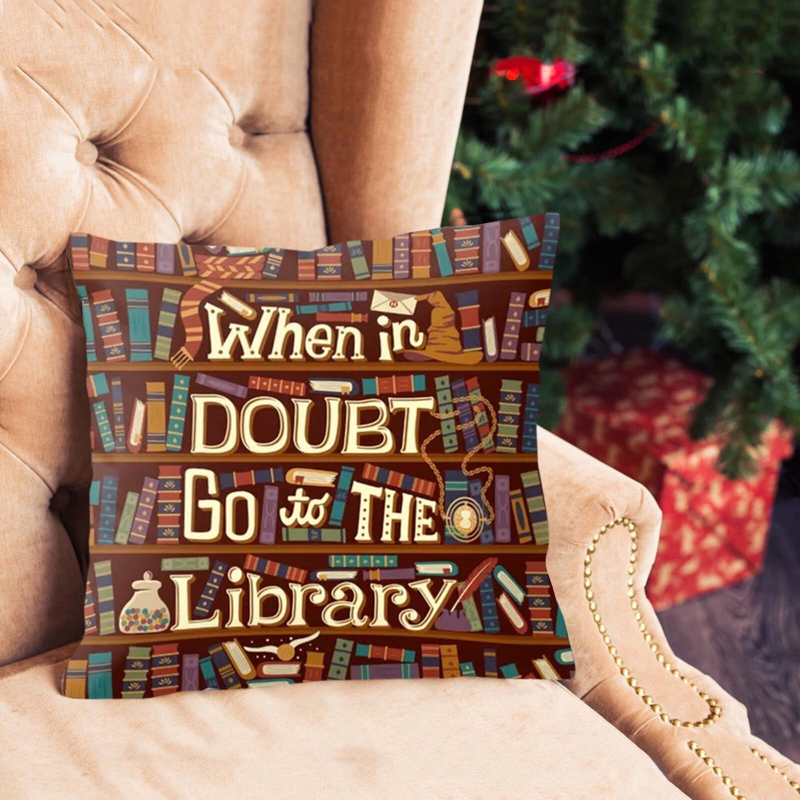 1Pc Simple And Super Soft Pillow Ancient Books In The Library Series