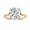 Rose Gold, variant on IGI Certified 3.00 Carat Solitaire Round Lab Grown White Diamond Textured Shank Engagement Ring for Women in 14K Solid White Gold, Size 5.5