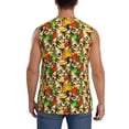 thumbnail image 4 of Lsque Kittens With Maple Leaves Print Men's Cotton Blend Sleeveless Muscle Shirts (S-3XL)- Moisture Wicking, Odor Protection, UPF 30+,3X-Large, 4 of 8