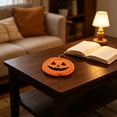 thumbnail image 6 of Halloween Table Mat Macrame Pumpkin Trivet Heat Resistant Absorbent Cotton Cup Pad for Fall Thanksgiving Coffee Table Decor by MPOISVA, 6 of 6