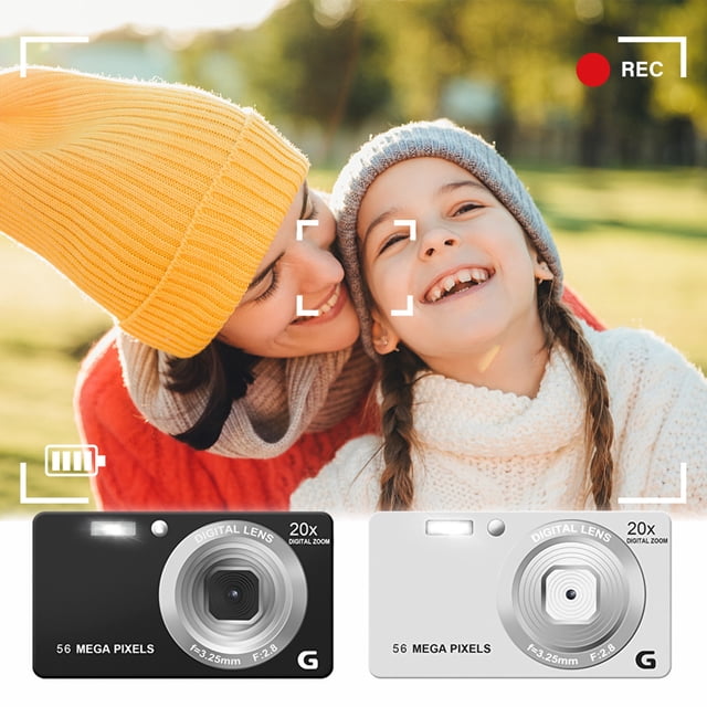Cámara Digital Xihbxyly 4K para Fotografía 56 Mp Compacta para Niños Adolescentes Adultos 20X