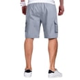thumbnail image 6 of Cargo Shorts for Men Relaxed Fit Fishing Chino Shorts with Pockets Knee Length Summer Casual Work Bermudas,Gray,M, 6 of 8