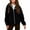 Black, variant on ZyeKqe Toddler Baby Girls Clothes Fuzzy Fleece Hoodie Jackets Long Sleeve Shirts Kids Full Zip Warm Hooded Coat Outwear