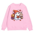 thumbnail image 5 of CAUYDY Hoodies for Girl Fall Winter Halloween Tops Ghost Pumpkin Graphic Sweatshirts Long Sleeve Pullover Blouse(Pink,6Y), 5 of 5