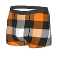 thumbnail image 2 of Bingfone Orange Plaid Men'S Underwear - Casual Stretch Boxer Briefs-X-Large, 2 of 9
