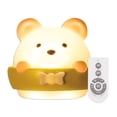 thumbnail image 1 of pequeña luz de noche Cute Bear Baby Night Light Lámpara de noche para bebés Kids Night Lights para dormitorio Cold Warm Light 10 Brillo ajustable Batería incorporada con control remoto Abanopi pequeña luz de noche, 1 of 7