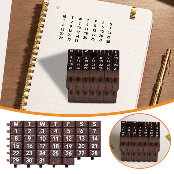 NJGRAE Canada Day Connecting Calendar Stamp for Efficient Daily Planning and Scheduling with Reusable Ink Pad and Dated Design Clearance Items