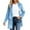 Blue, variant on Women's Soft Velvet Thermal Jacket Cozy Loose Fit Long Sleeve Outerwear With Pockets For Casual Outdoor Fall Winter Fashion