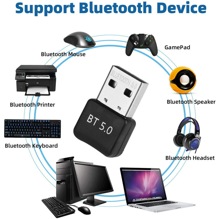 Usb Bluetooth Dongle Bluetooth 5.0 Mini Usb Dongle Adapter With Low Power  Consumption Plug And Play (Bluetooth 5.0) 