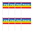 thumbnail image 2 of Oubit Hand Held Peace Flags,50/100Pcs Mini Peace Flag Rainbow Pacifist Flag Mini Peace Flag High Capacity, 2 of 9