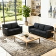 thumbnail image 3 of Gewnee 80" Wide Linen Upholstered Sofa Counches with Nailhead Trim for Living Room,Black, 3 of 12