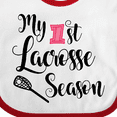 thumbnail image 4 of Inktastic My 1st Lacrosse Season Girls Baby Bib, 4 of 4