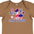 thumbnail image 3 of Inktastic My 1st 4th of July with Stars and Cupcake Infant Short Sleeve Bodysuit Unisex Vintage Brown 12 Months, 3 of 4