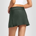 thumbnail image 4 of Womens Swim Shorts Swim Skirt Belly Tightening Built In High Waisted Solid Split Swimsuit, 4 of 5