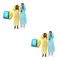 thumbnail image 2 of Billuyoard Chubasquero de plástico para acampar, montañismo, impermeable, portátil, para la lluvia, para la familia, para el exterior, Transparente 2piezas, 2 of 6
