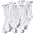 thumbnail image 1 of Calcetas ZOKSX con Volantes para Mujer, Algodón Transpirable, Tobilleras, Paquete de 6 pares, 1 of 7