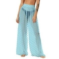 thumbnail image 2 of Gamivast Womens Swim Cover up Pants Polka-Dot Elastic Waist Beach Bikini Cover ups Pant Lightweight Sheer Flowy Boho Bathing Wear Summer Pool Outfits, 2 of 5