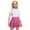 Pink, variant on Girls Skirts Casual Mini High Waist Stretchy Flared Pleated Clothes