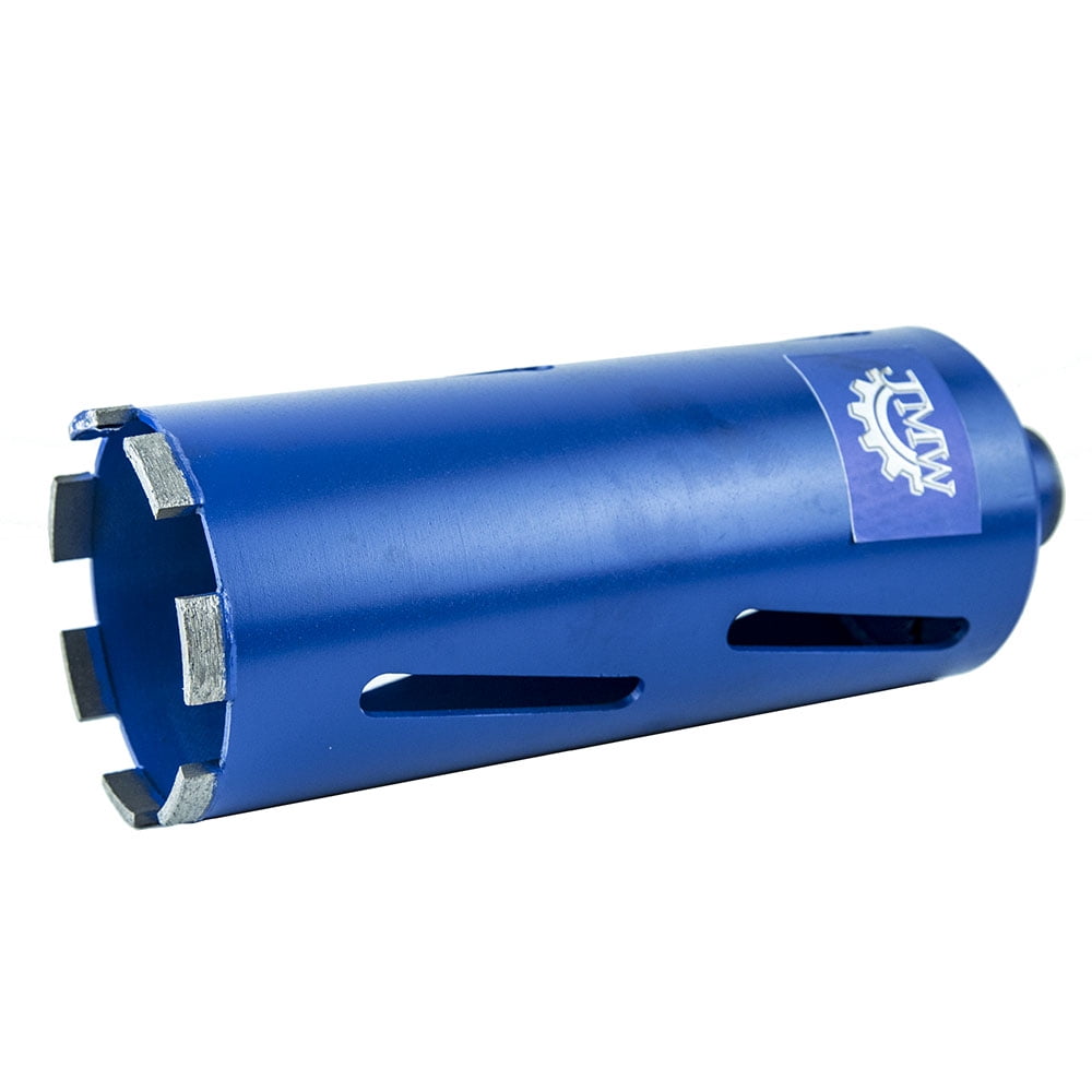 Jeremywell Dry Diamond Drill Core Bit for Brick and Concrete with Pilot Bit - 4" (102mm) Diameter with SDS Plus Arbor for #30/40 Diamond, Laser Welded