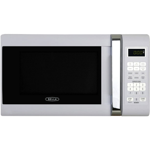Bella BMO07APTWHA 0.7 Cu. Ft 700Watt Microwave Oven, White with Chrome