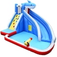 thumbnail image 2 of Castillo Hinchable para Niños Costway Parque Acuático Inflable Azul 390 x 305 x 240 cm, 2 of 10