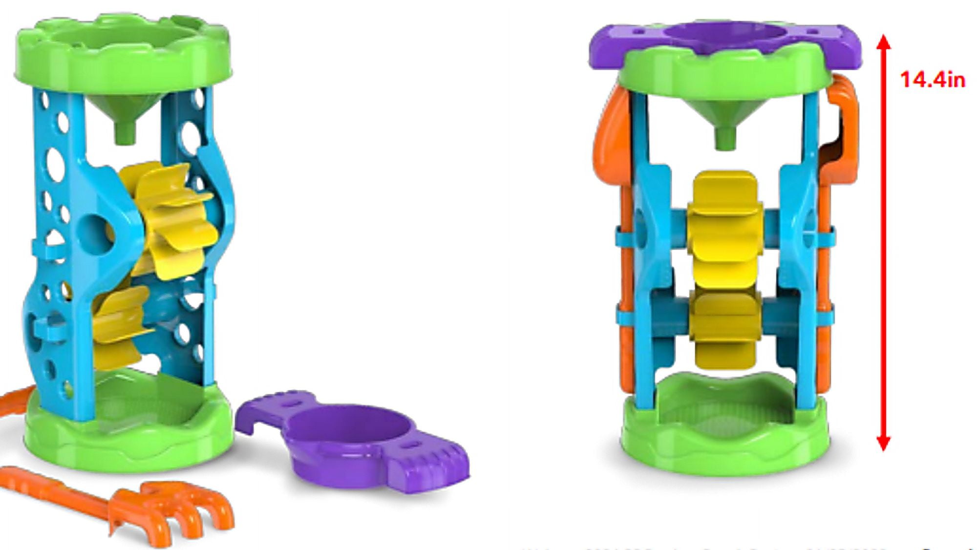 Play Day Durable Sand Toys, Plastic, 4 Count, 14.4"