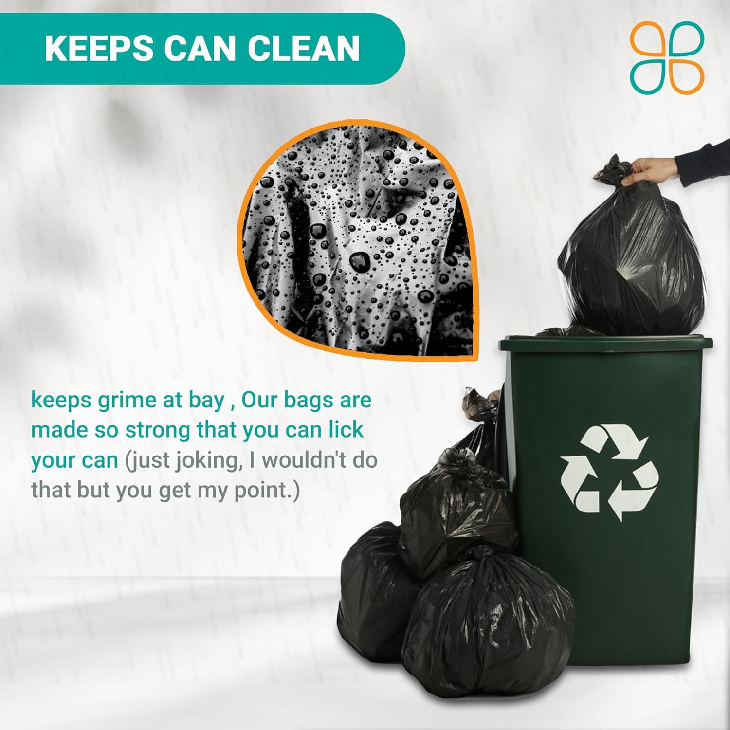 PlasticMill 12-16 Gallon, Black, 0.8 Mil, 24x32, 500 Bags/Case, Garbage Bags / Trash Can Liners.