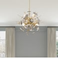 thumbnail image 3 of 40074-12 Livex Lighting Circulo - 6 Light Pendant in Mid Century Modern Style - 24 Inches wide by 32 Inches high-Satin Brass Finish    -Traditional, 3 of 12