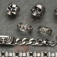 thumbnail image 2 of Men's Spinner Ring with Multiple Skulls All Around, 2 of 2