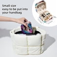 thumbnail image 4 of PhooArto Small Jewellery Box, Galaxy Kittens Pink Ice Cream Portable Travel Mini Jewelry Case for Women Leather Ring Organizer, 4 of 5