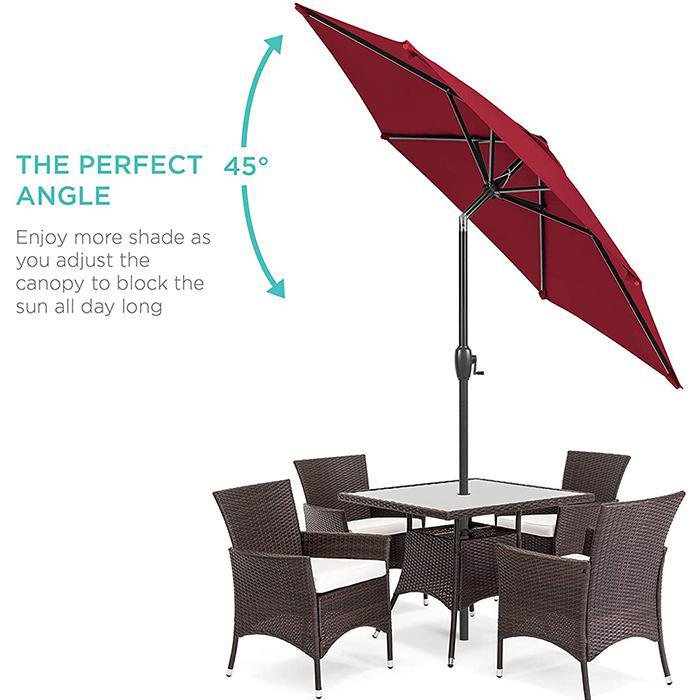 7ft 78 8 Inch Waterproof Anti Uv Outdoor Umbrella Patio Table Umbrella Yard Umbrella With Stand And 6 Bones Type Walmart Canada