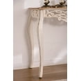 thumbnail image 5 of Coffee Tables Antique White Console Table with Carved Details, Distressed Console Table, Vintage French Country Entry Table with Wood Carvings and Curved Legs for Hallway Living Room,Wooden Coffee Ta, 5 of 9