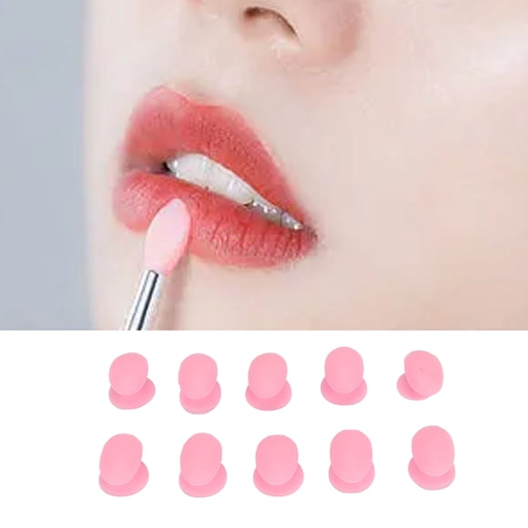 Lip Brush Covers, Avoid Dented 10pcs Suction Cup Silicone Lip Brush Covers Soft Prevent Lost For Daily Use